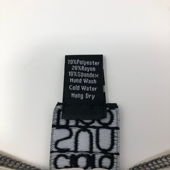 Clara Sunwoo Tan Black Sleeveless Top Size S Watercolor Abstract - Picture 6 of 6